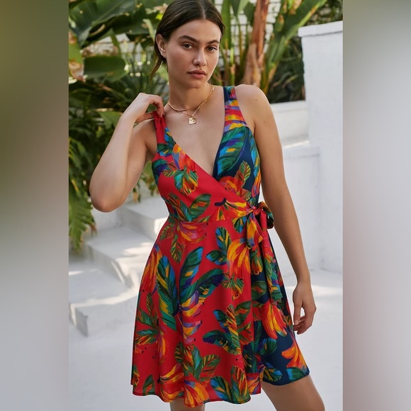Farm Rio Cover-Up Wrap Dress Size Small NWT - Picture 1 of 15